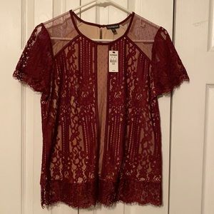 Burgundy blouse